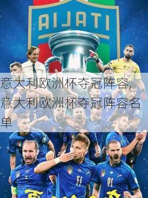 意大利欧洲杯夺冠阵容,意大利欧洲杯夺冠阵容名单