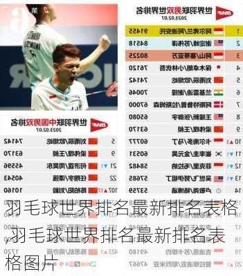 羽毛球世界排名最新排名表格,羽毛球世界排名最新排名表格图片